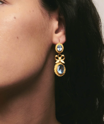 Pendientes isabelinos aqua