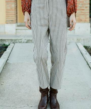 Magnolya pantalón rayan velvet brown stripes