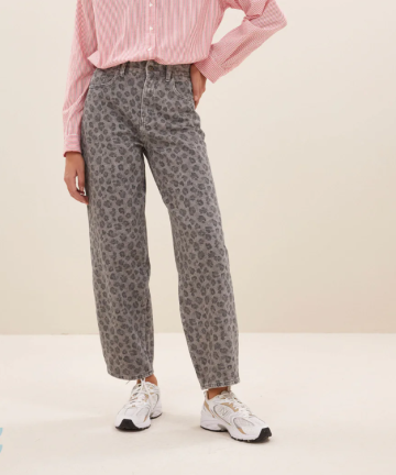 BY BAR AMSTERDAM lew grey cheetah pants