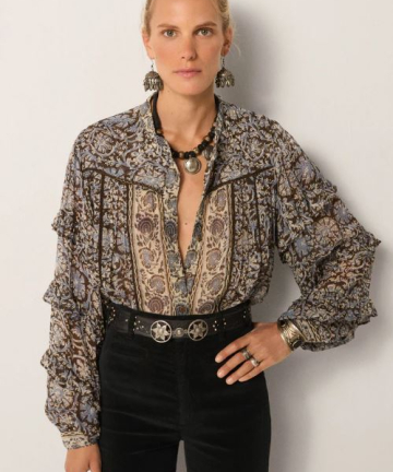 Maison Hotel blusa camilla blue orchid