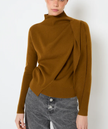 Sophie+Lucie jersey pañuelo punto ocre