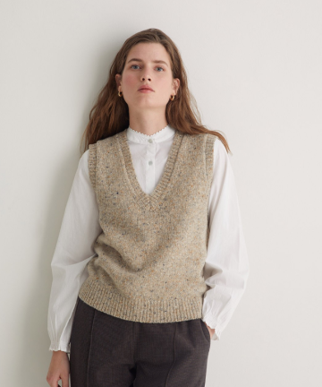 Yerse chaleco lana merino beige