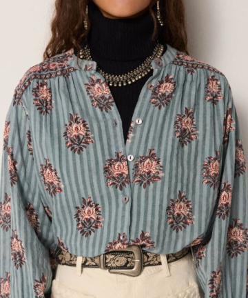 Alternative view of Maison Hotel omara blouse cerulean mist