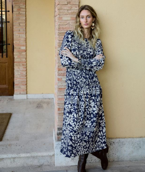 Magnolya vestido valentina blue hibiscus