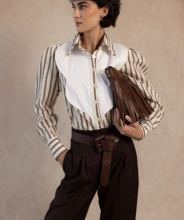 Alternative view of COOSY camisa brooke crudo