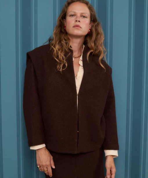 Josephine chaqueta stenmark lana chocolate