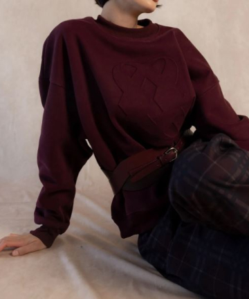 Alternative view of COOSY sudadera enya burdeos