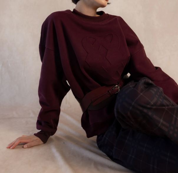 COOSY sudadera enya burdeos - Imagen 2