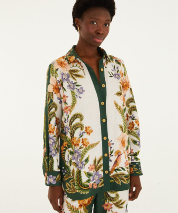 FARM RIO camisa crudo nature collared