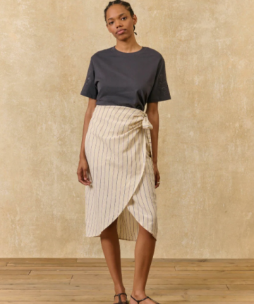 Alternative view of Louise Misha falda penelope navy purple stripes