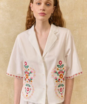 Louise Misha camisa emilius off white