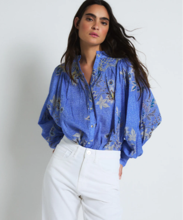 Sophie+Lucie blusa tulipán puntos azul