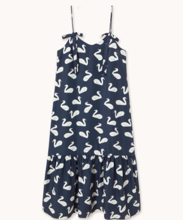 TBS vestido con volante swans navy