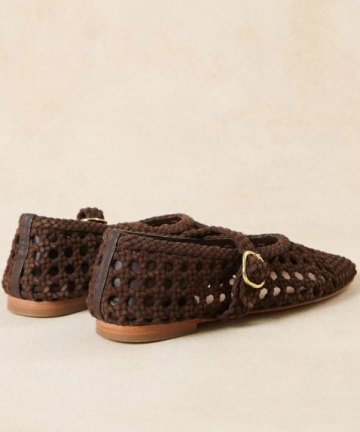 Alternative view of Petite Mendigote bailarina carlita serraje chocolate