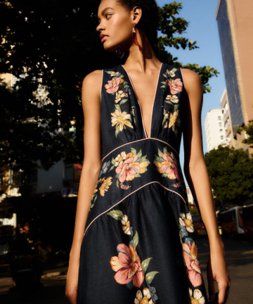 Alternative view of Farm Río vestido marino floral maira