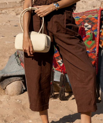 Shopie+Lucie pantalón mar lino chocolate