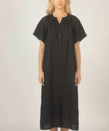 See U Soon vestido botones negro