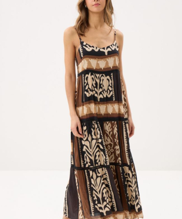 Alternative view of La Feé vestido largo basilia estampado