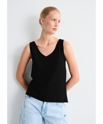 Mus&bombón top luzara negro