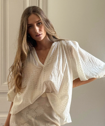 Alternative view of Minina Loves blusa natural dobby