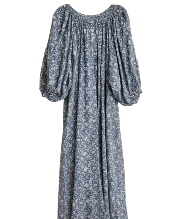 Alternative view of MININA LOVES vestido victoria handblock flores azules