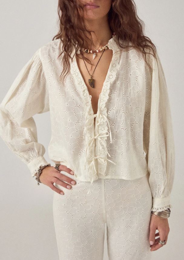 Maison Hotel blusa irene chalk - Imagen 2