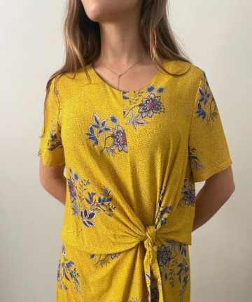 Alternative view of Magnolya vestido rachel yellow bloom