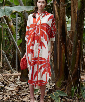 Alternative view of Coosy vestido oralia rojo