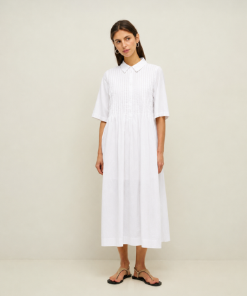 Alternative view of YERSE vestido camisero 100% algodón orgánico