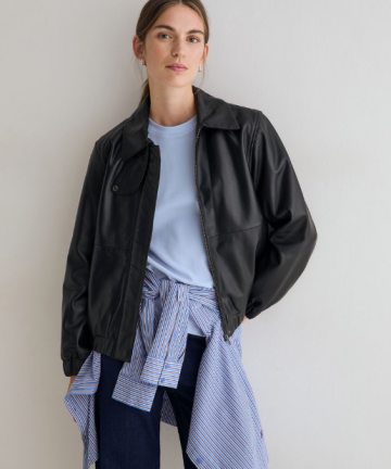 Yerse chaqueta bomber napa negro