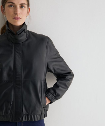 Alternative view of Yerse chaqueta bomber napa negro