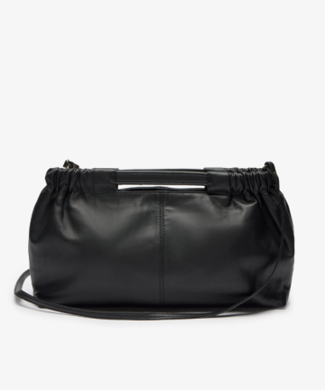 Yerse bolso piel fruncido negro