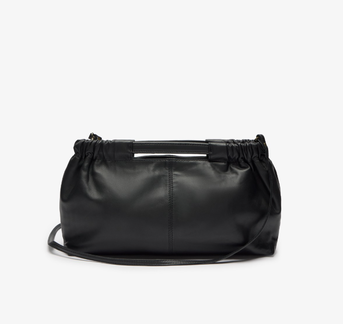 Yerse bolso piel fruncido negro