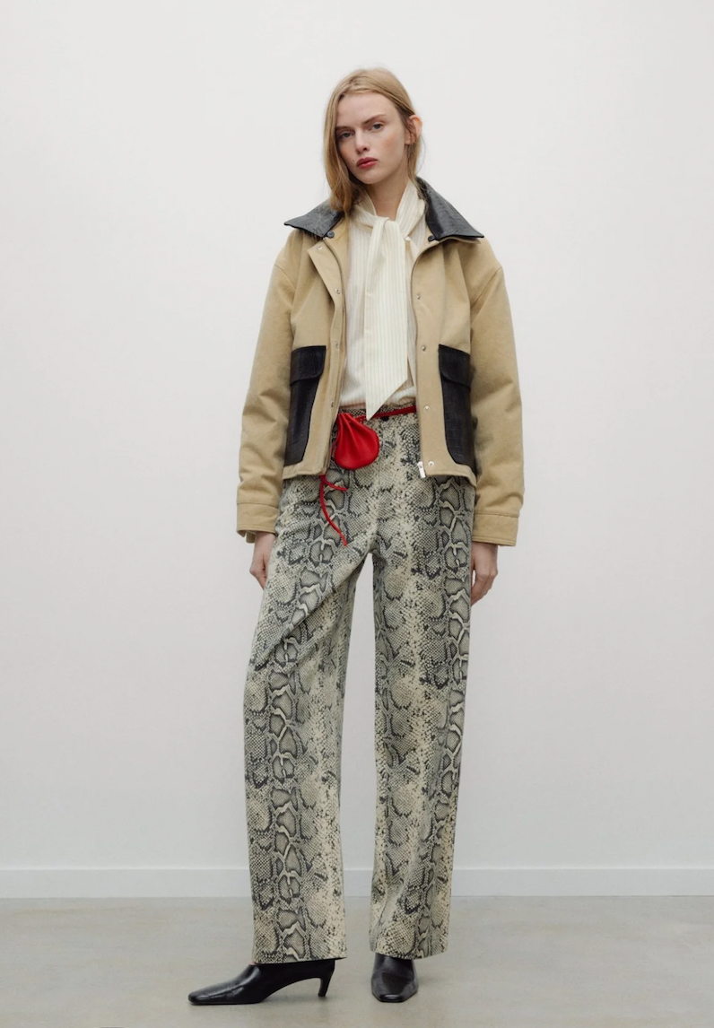 TNS pantalón barril mujer TNS denim estampado serpiente - Imagen 3