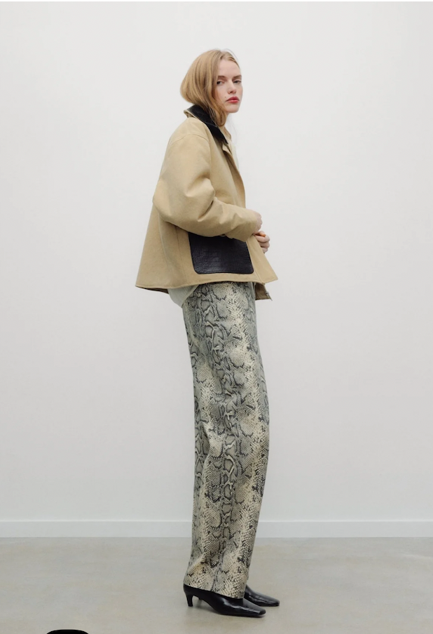 TNS pantalón barril mujer TNS denim estampado serpiente - Imagen 5