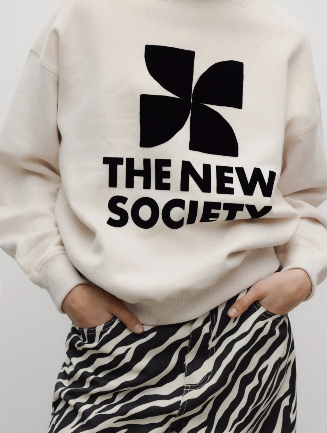 TNS sudadera mujer TNS logo whisper white melange - Imagen 3