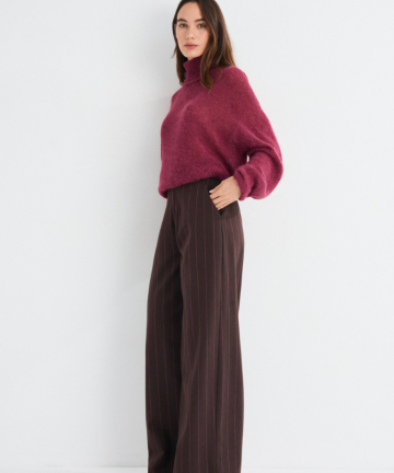 Alternative view of MUS&BOMBON Jersey lumen fucsia oversize cuello alto