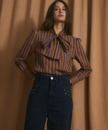Sophie+Lucie blusa lazo trio burgundy
