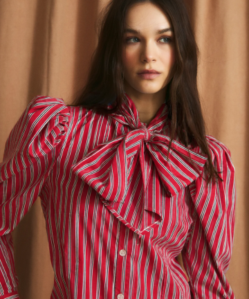 Sophie+Lucie blusa pajarita miniraya rojo