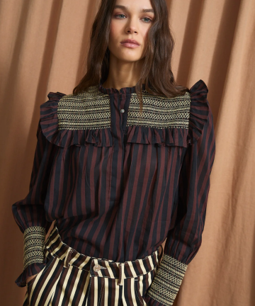 Sophie+Lucie blusa conchita lineas chocolate