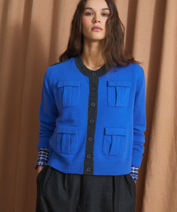 Alternative view of Sophie+Lucie chaqueta militar punto cian