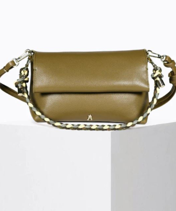 Craie Studio bolso amie piel granulada verde caqui