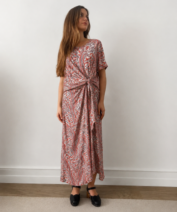 Magnolya vestido rachel  fluido lazada cintura