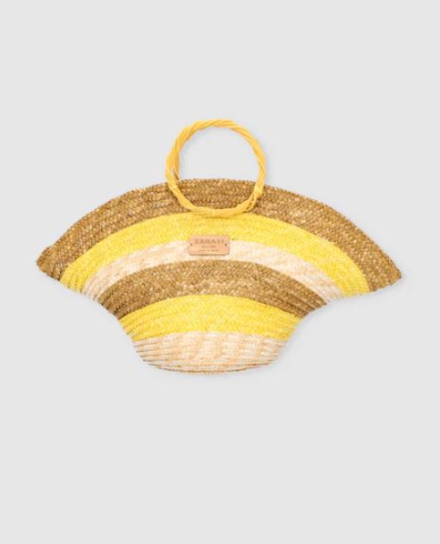 Hatbag Mini Zahati Sun stripes bicolor dorado