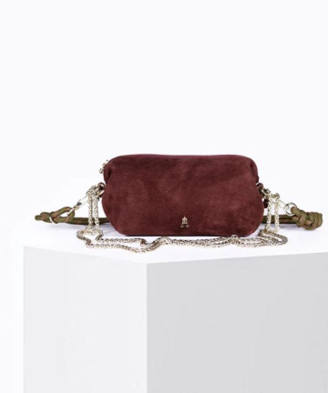 Craie Studio bolso nuage suede burgundy