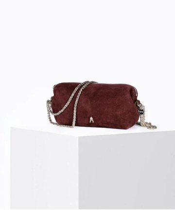 Alternative view of Craie Studio bolso nuage suede burgundy