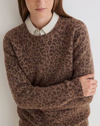 Yerse jersey animal print marrón