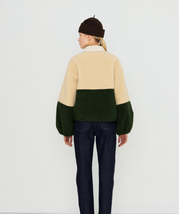 TBS chaqueta sherpa color block - Imagen 3