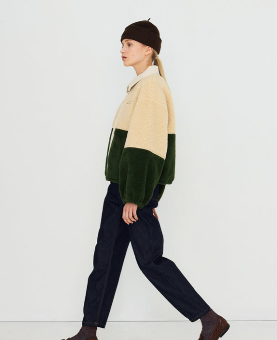 TBS chaqueta sherpa color block - Imagen 2