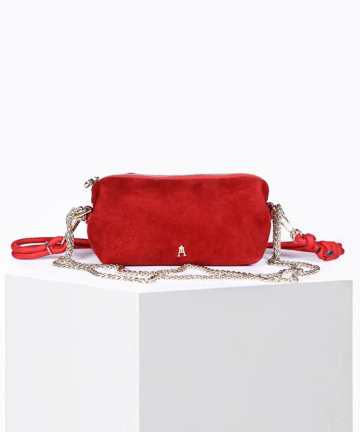 Craie studio bolso nuage suede rouge